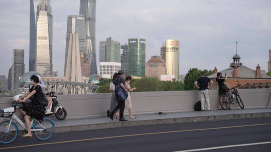 上海乍浦路桥视频素材模板下载