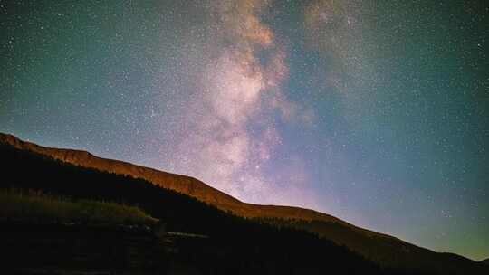 新疆东天山银河星空延时视频素材模板下载