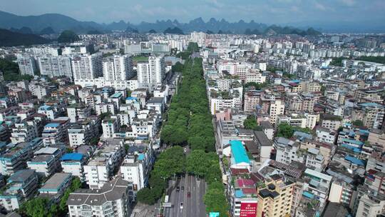 桂林七星区城市建筑风光
