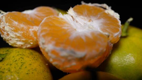 剥开的水果砂糖橘青皮蜜橘视频素材模板下载