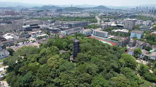 浙江绍兴城市建设城市风光航拍