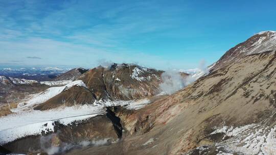 日本北海道有珠山火山自然风光