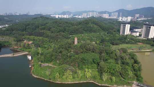 深圳南山区西丽湖（环西丽湖碧道）航拍