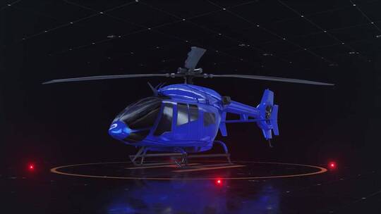高级现代化直升机logo展示片场AE模板