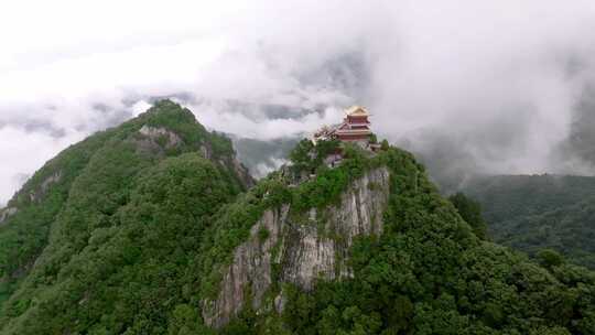 航拍南五台景区云海景观