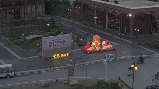 钱排双合村夜景 小城市夜景视频素材模板下载