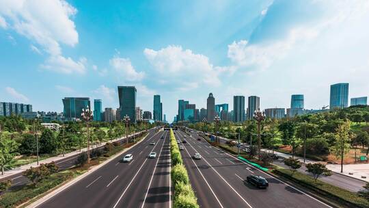 成都高新区-城市中轴线-天府大道-延时摄影