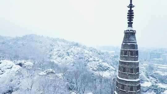 杭州西湖保俶塔雪景宝石山雪景浙江雪景