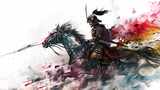 日本武士幕府古代骑兵战争高清在线视频素材下载