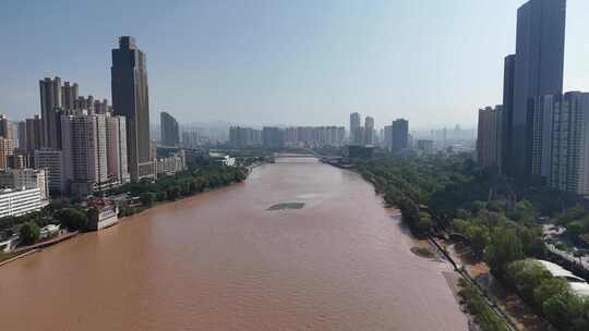 甘肃兰州大景兰州城市建设航拍