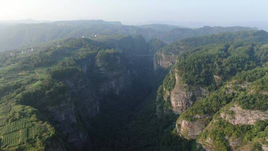 航拍浙江绍兴新昌县穿岩十九峰