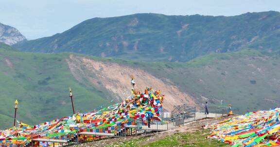 长焦航拍青海拉脊山拉基山垭口宗喀拉则4K