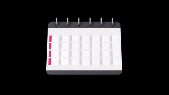 4k桌面日历动画视频素材