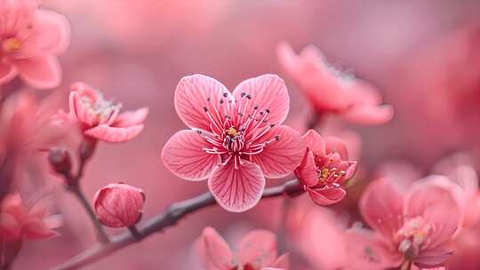 樱花桃花茉莉花花海春天来了立春春分ai素