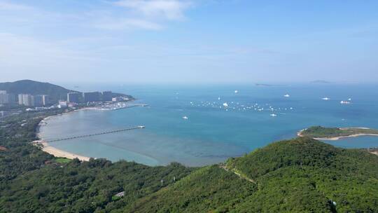 三亚鹿回头航拍风景