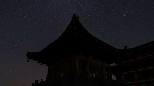 湖北随州大洪山夜晚星空延时