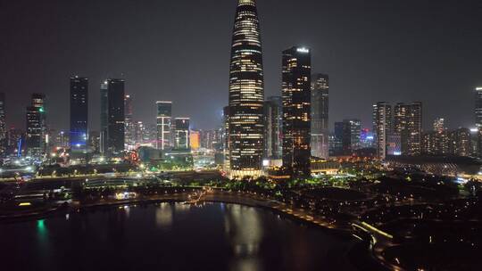 4K深圳南山区深圳湾夜景