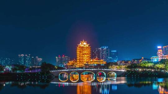 夜景航拍，未来核心城市指日可待