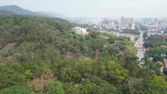 城市高空俯瞰全景图