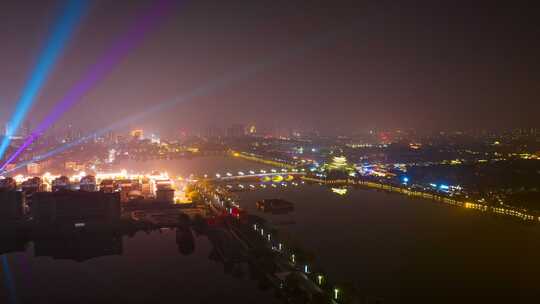 聊城市宣传片夜景-航拍延时合集