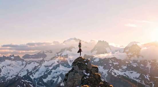 瑜伽户外山顶瑜伽海边瑜伽公园瑜伽打坐冥想