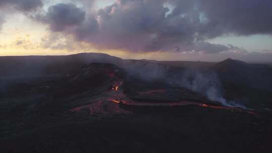 火山，喷发，熔岩，沸腾