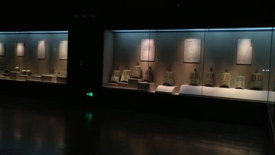 收藏的青铜器展厅4K实拍视频视频素材模板下载