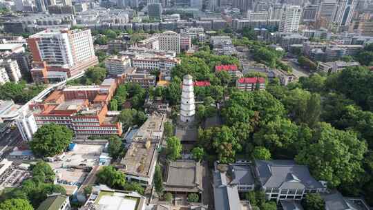 福建福州定光寺定光塔地标建筑白塔航拍