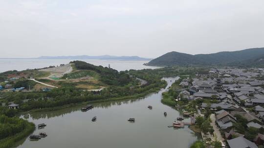 无锡拈花湾风景区4K航拍原素材