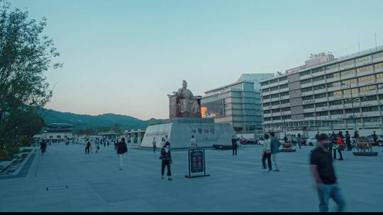 首尔城市广场延时拍摄