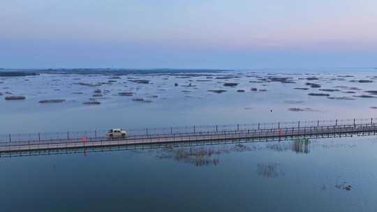 江西九江永修吴城最美水上公路航拍