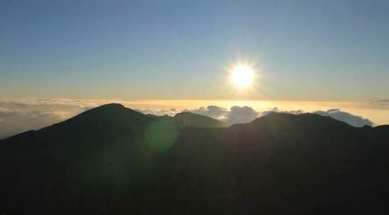 日出 日落 云层  日出 日落 终南山