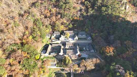 航拍辽宁千山大安寺