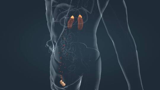 肾脏 肾上腺 肾 医学 人体 器官 动画