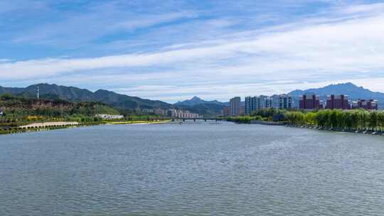 承德丰宁潮河 河道绿化 丰宁风景