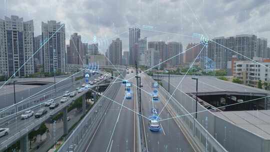 5G物联网IOT无人驾驶智慧交通视频素材模板下载