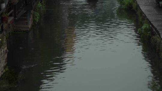 上升拍摄绍兴书圣故里题扇桥水乡风景