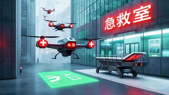 智慧AI医疗未来急救科技健康AI医院