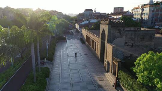 泉州清净寺航拍伊斯兰教建筑光明城旅游景点