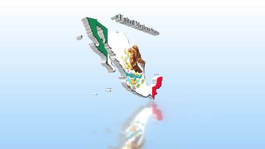 墨西哥国旗地图
