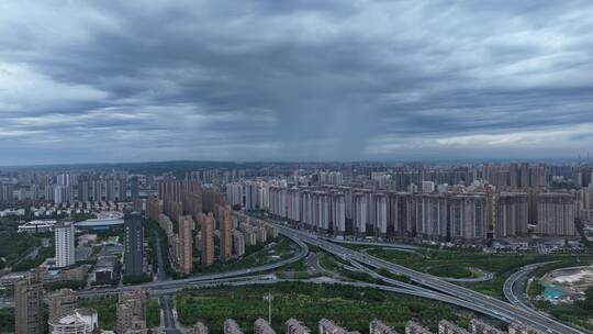 洛阳洛河隋唐立交桥鼓楼牡丹博物馆阴雨天