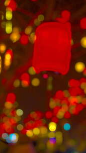 北京模式口街道春节灯饰夜景