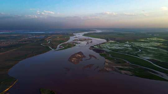 黄河生态-农业稻田-河滩河道河流