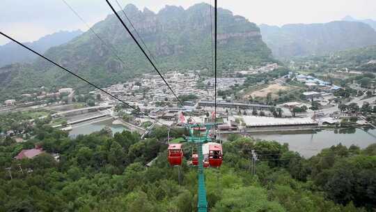 北京十渡景区高空缆车视频素材