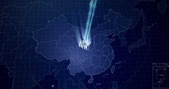 中国地图青海西宁辐射全国