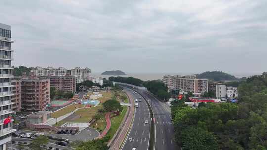 珠海港湾大道航拍