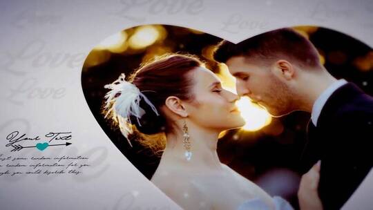婚礼相册相册写真新娘美丽AE模板AE视频素材教程下载