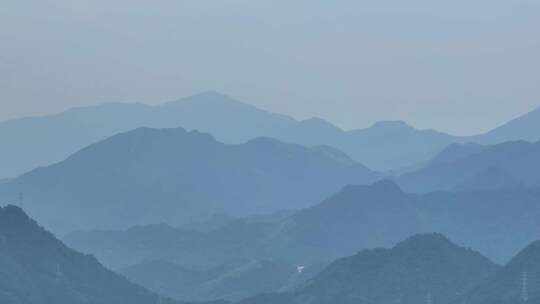 安徽黄山风景区山川国风水墨画航拍