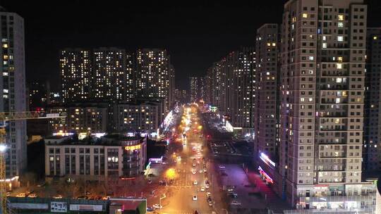 大连华南广场航拍 大连城市夜景延时 夜景