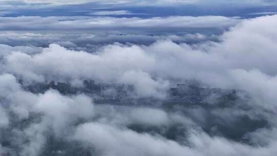 西湖云海山川森林云大山风景云海云雾山水